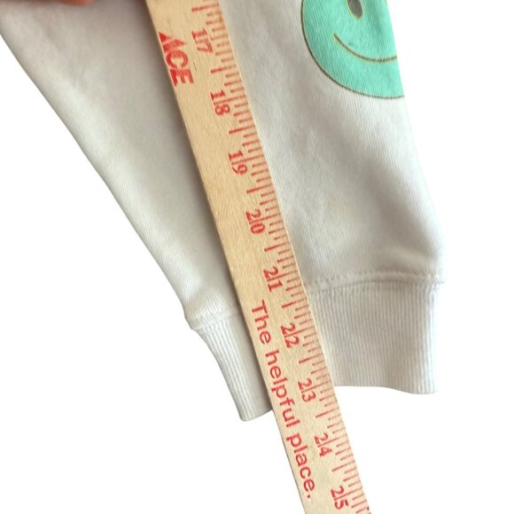 Weekend White Smiley Sun Graphic Sweatshirt S By The Vinyl Icons - Picture 5 of 8